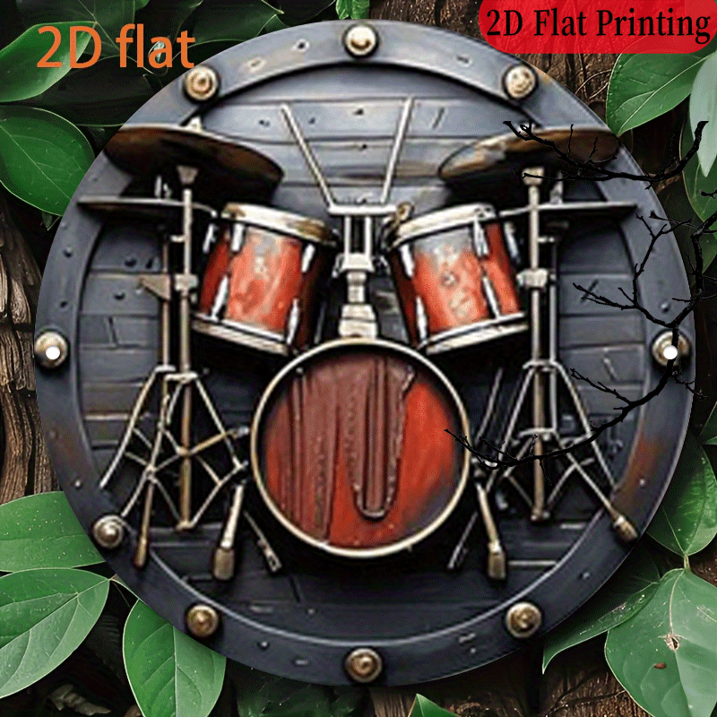 Vintage Collectible Plates - Panneau rond en aluminium 2D plat,