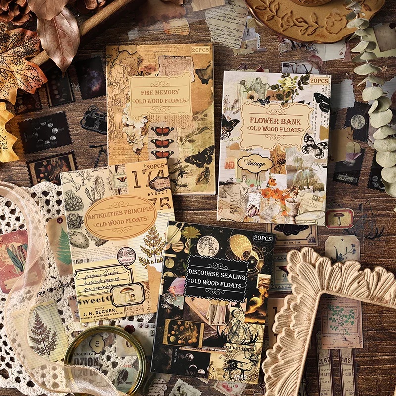 20 feuilles de stickers vintag - Vintage Collectible Books avis et prix