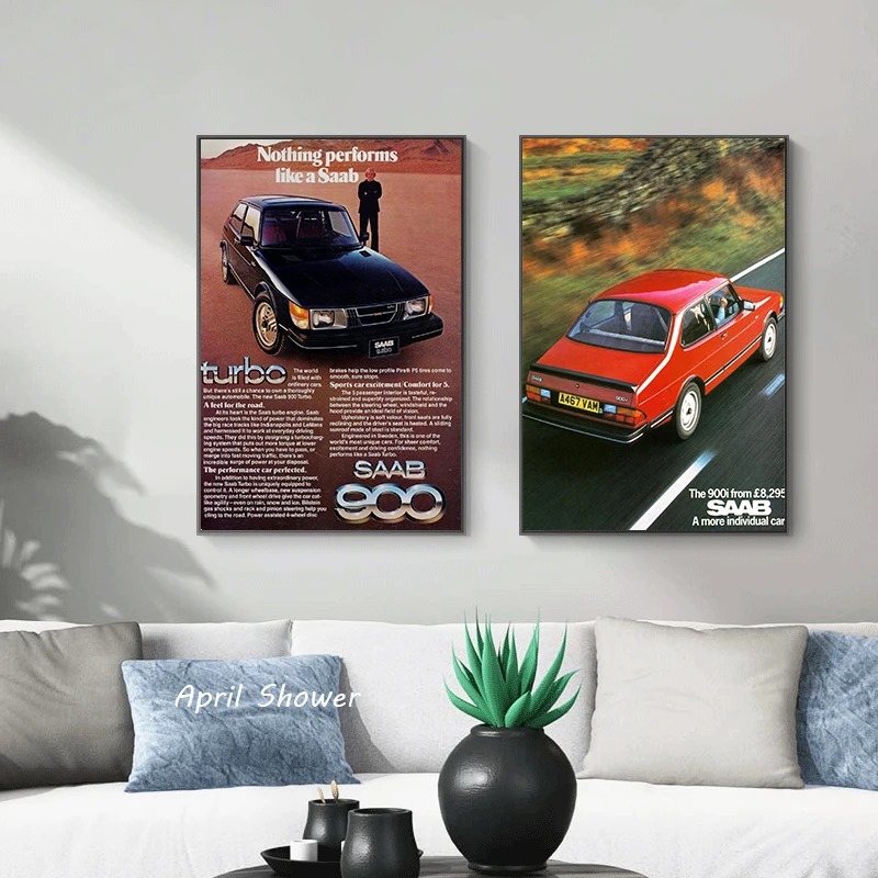 Classique Vintage Saab 900 Tur - Vintage Collectible Posters avis et prix
